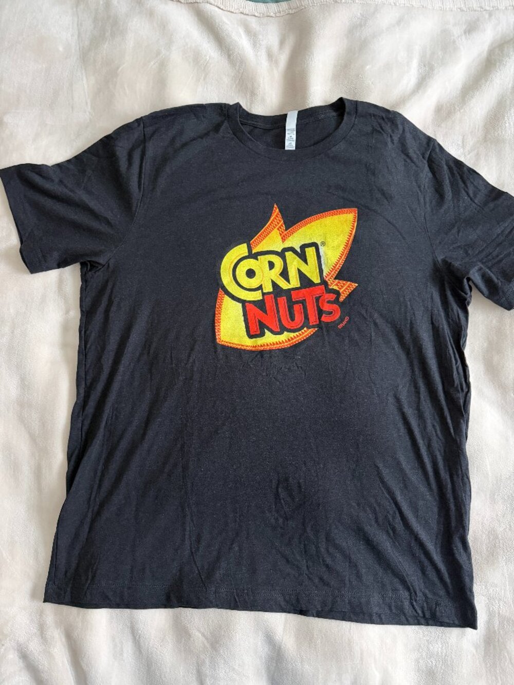 Corn Nuts Logo Graphic T Shirt Mens 2XL XXL Black Snack Food Brand Tee NWOT